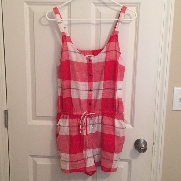 Old Navy Pants - Red checkered old navy romper
